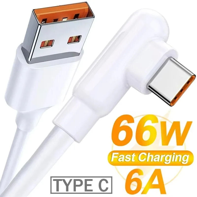 6A 66W High-speed Type C Charger Wire Cord 90 Degree Elbow USB C Fast Charging Cables for Samsung Xiaomi Android Huawei Google
6A 66W High-speed Type C Charger Wire Cord 90 Degree Elbow USB C Fast Charging Cables for Samsung Xiaomi Android Huawei Google