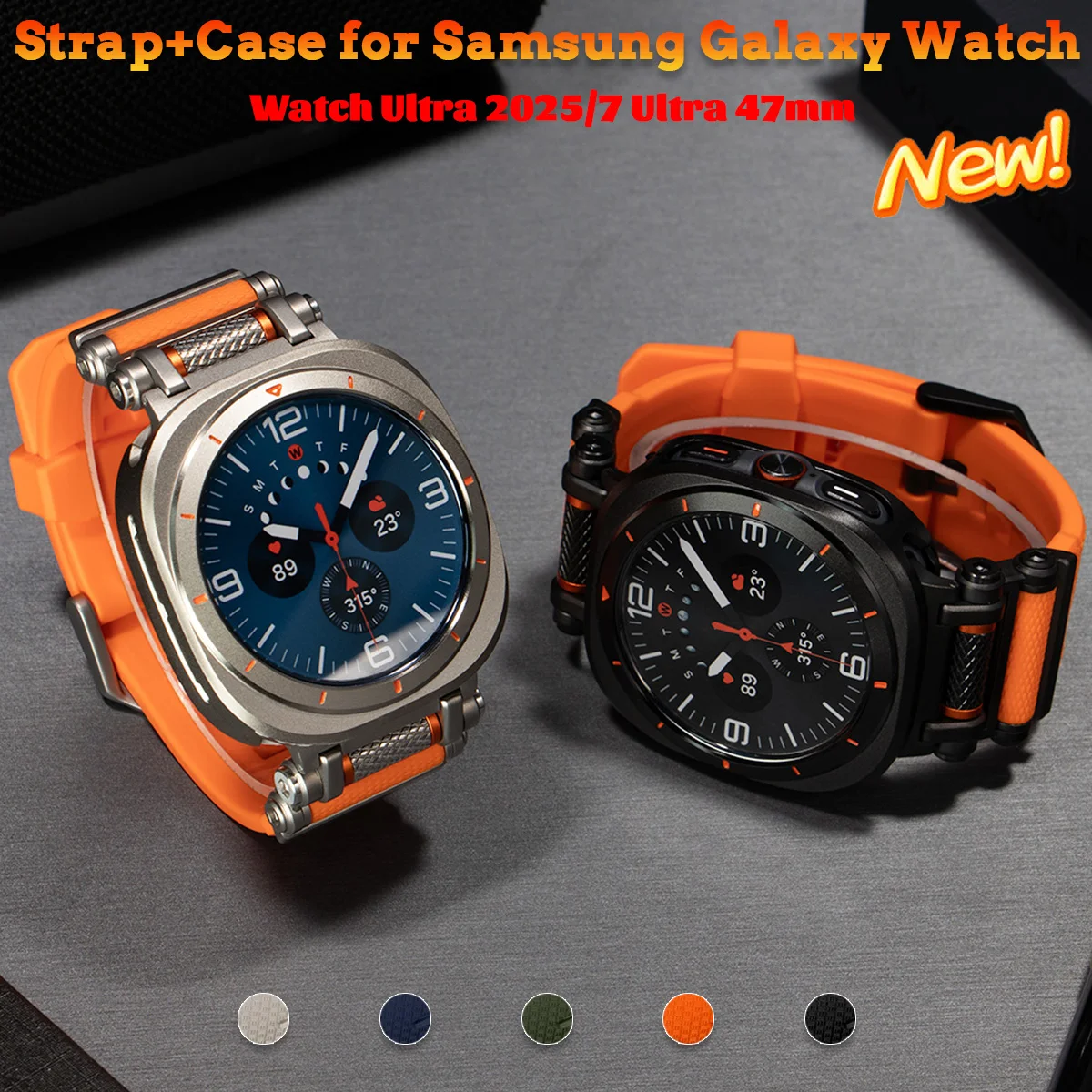 Strap+Case for Samsung Galaxy Watch ultra 2025/47mm Rubber Bracelet Band Metal Cover Protector for samsung galaxy 7 Ultra 47MM
Strap+Case for Samsung Galaxy Watch ultra 2025/47mm Rubber Bracelet Band Metal Cover Protector for samsung galaxy 7 Ultra 47MM