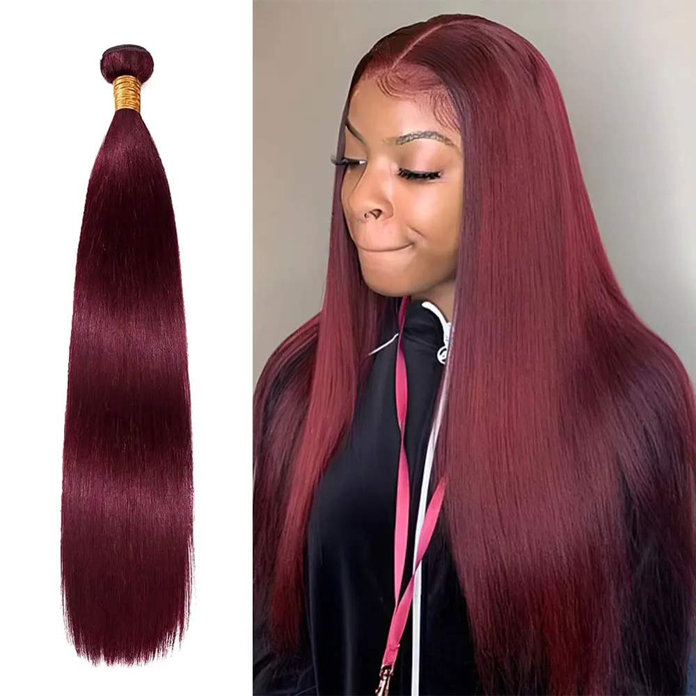 99J Human Hair Bundles Only Straight Burgundy 100% Original Raw Human Hair Weft Bundles 100g Per Piece Straight Hair Extensions
99J Human Hair Bundles Only Straight Burgundy 100% Original Raw Human Hair Weft Bundles 100g Per Piece Straight Hair Extensions