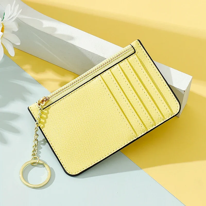 Solid Color Card Holder for Women Super Thin Small Female Wallet Pu Leather Mini Business ID Credit Card Case Women's KeyChain
Solid Color Card Holder for Women Super Thin Small Female Wallet Pu Leather Mini Business ID Credit Card Case Women's KeyChain