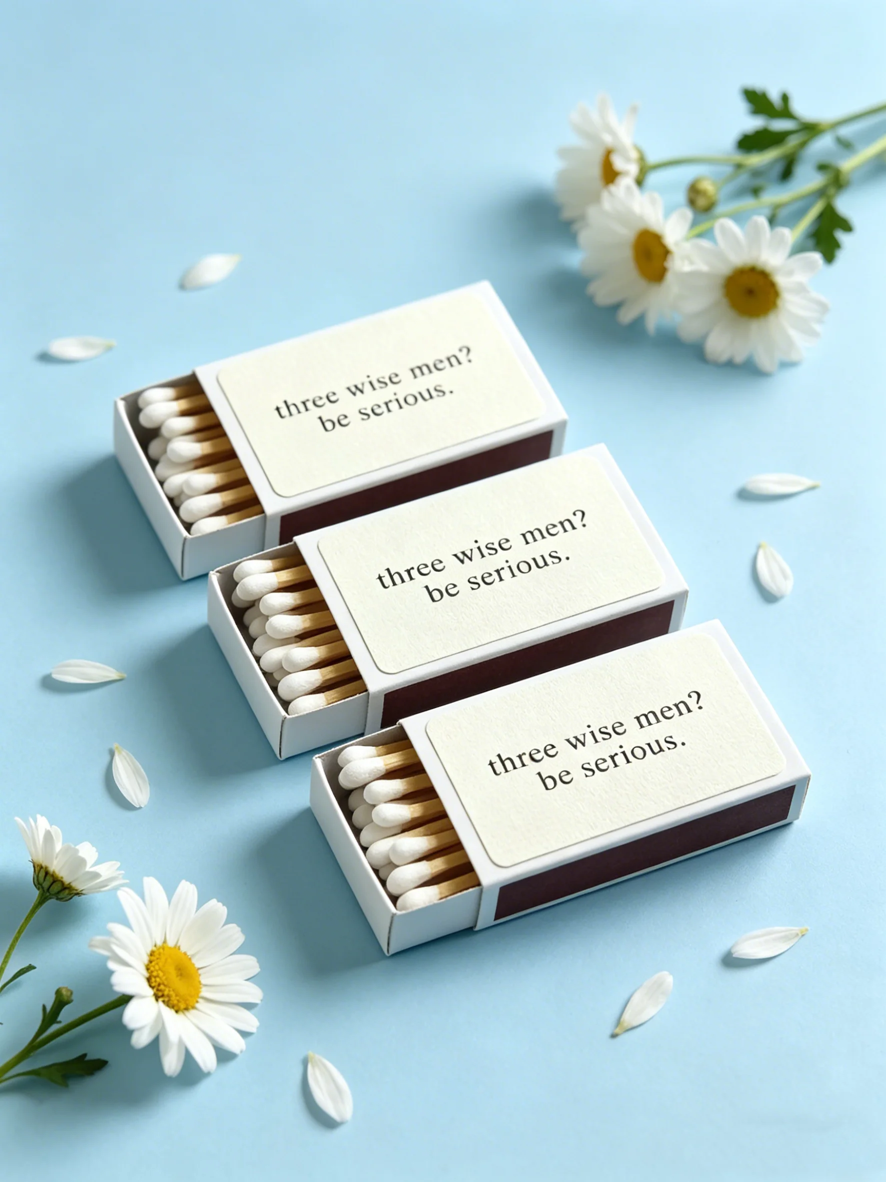Personalized Holiday Matchboxes Funny Christmas Wedding & Party Favors Three Wise Men Holiday Decor
Personalized Holiday Matchboxes Funny Christmas Wedding & Party Favors Three Wise Men Holiday Decor