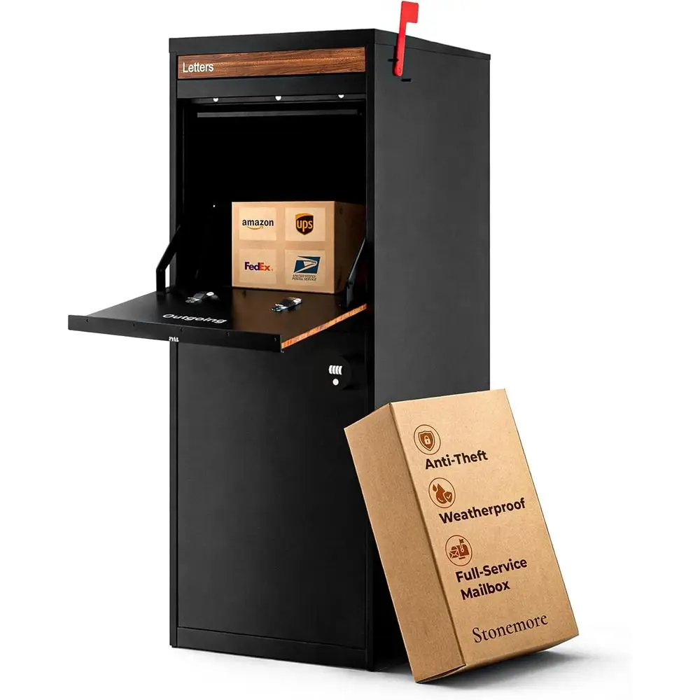 Hudson Compatible Mailbox, Classic Black/Walnut Package Mailbox, Anti-Thet Locking Parcel Drop Box or Porch Or Curbside, Large M
Hudson Compatible Mailbox, Classic Black/Walnut Package Mailbox, Anti-Thet Locking Parcel Drop Box or Porch Or Curbside, Large M