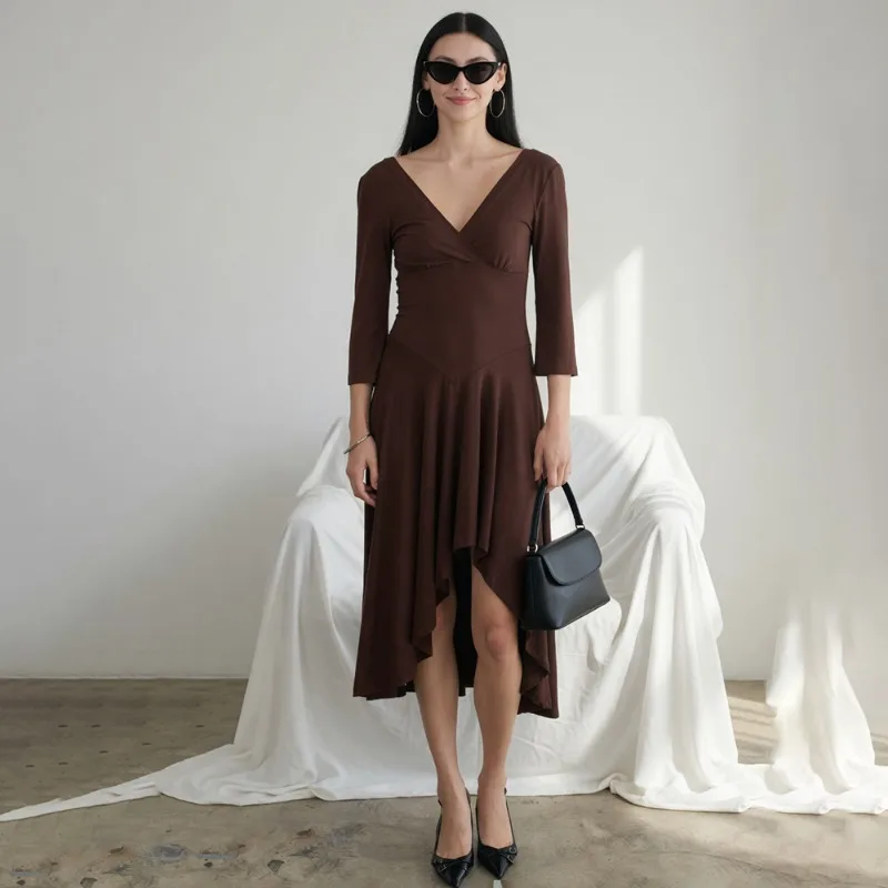 Talenza Women's Summer Ruffle Dresses Fashion Solid Sexy V-Neck Slit Vintage Maxi Dress Elegant New Party Women's Casual Dresses
Talenza Women's Summer Ruffle Dresses Fashion Solid Sexy V-Neck Slit Vintage Maxi Dress Elegant New Party Women's Casual Dresses