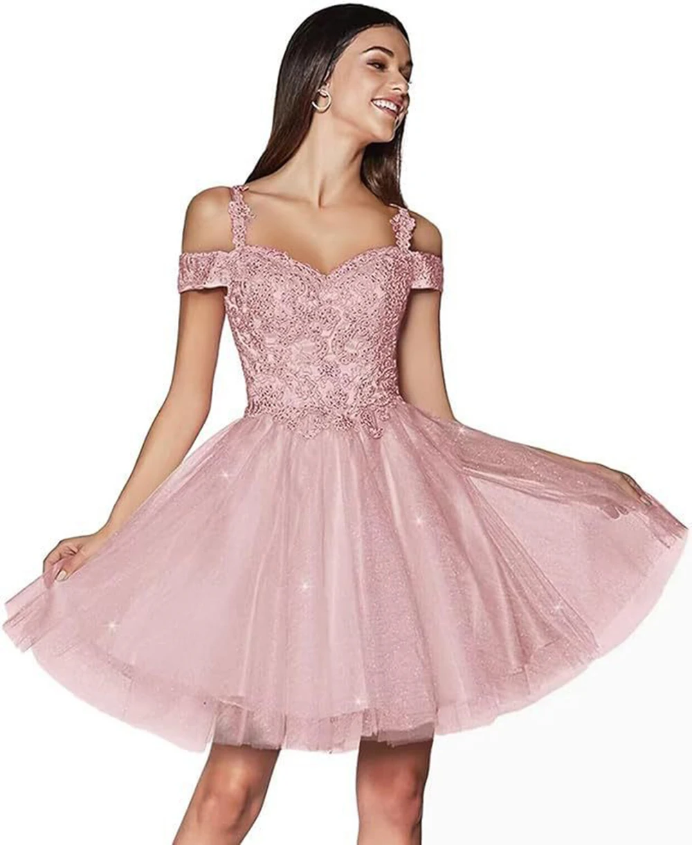 Floral Short Prom Dress Women's Solid Off Shoulder Splice Tulle A-Line Gown Knee-Length Evening Dress Bridesmaid/Performance
Floral Short Prom Dress Women's Solid Off Shoulder Splice Tulle A-Line Gown Knee-Length Evening Dress Bridesmaid/Performance
