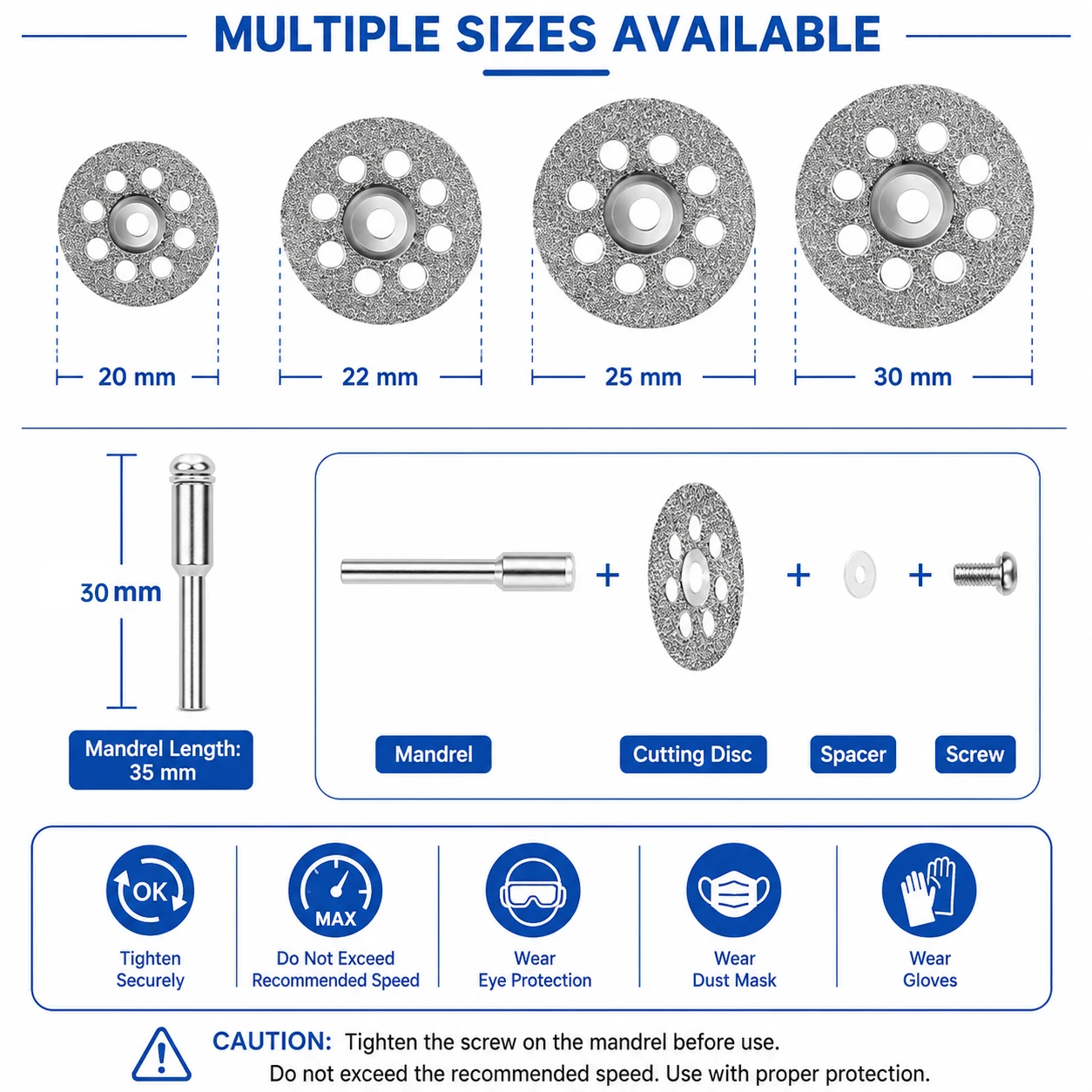 10Pcs Mini Diamond Cut Off Discs – 20/22/25/30mm Cutting Wheel with Hole for Rotary Tool, DIY Accessories for Dremel with 2Pcs R
10Pcs Mini Diamond Cut Off Discs – 20/22/25/30mm Cutting Wheel with Hole for Rotary Tool, DIY Accessories for Dremel with 2Pcs R