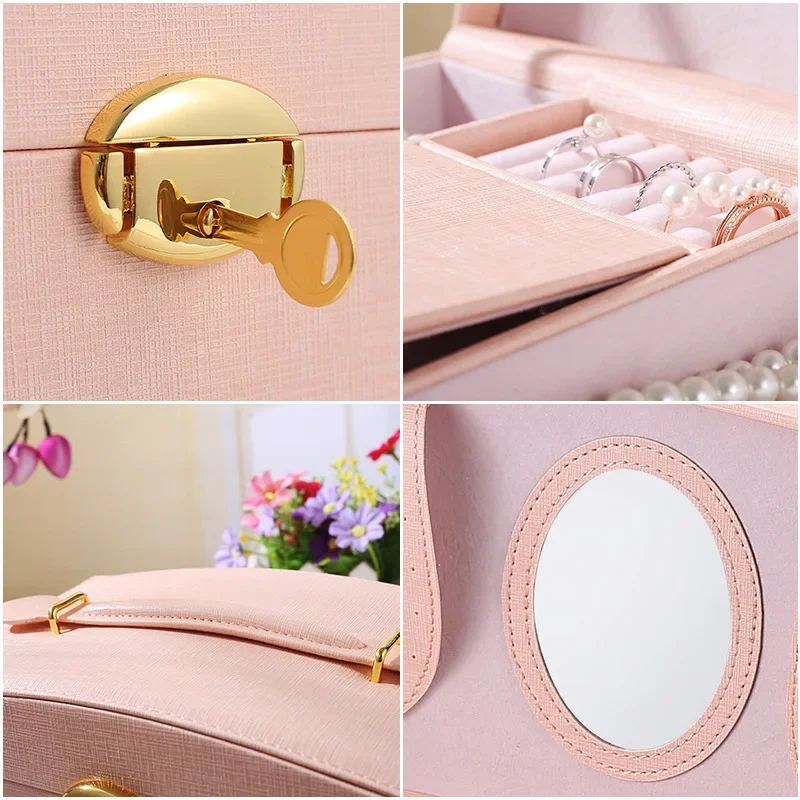 CLL Desktop Jewelry Storage Box Large Capacity Multifunctional Mother and Child Ring Box Bracelet Necklace
CLL Desktop Jewelry Storage Box Large Capacity Multifunctional Mother and Child Ring Box Bracelet Necklace