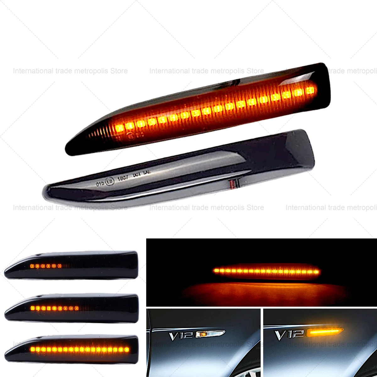 Dynamic LED Turn Signal Position Lamps for BMW Series 7 E65 E66 E67 E68 2001-2008 Side Lights 63137164757
Dynamic LED Turn Signal Position Lamps for BMW Series 7 E65 E66 E67 E68 2001-2008 Side Lights 63137164757