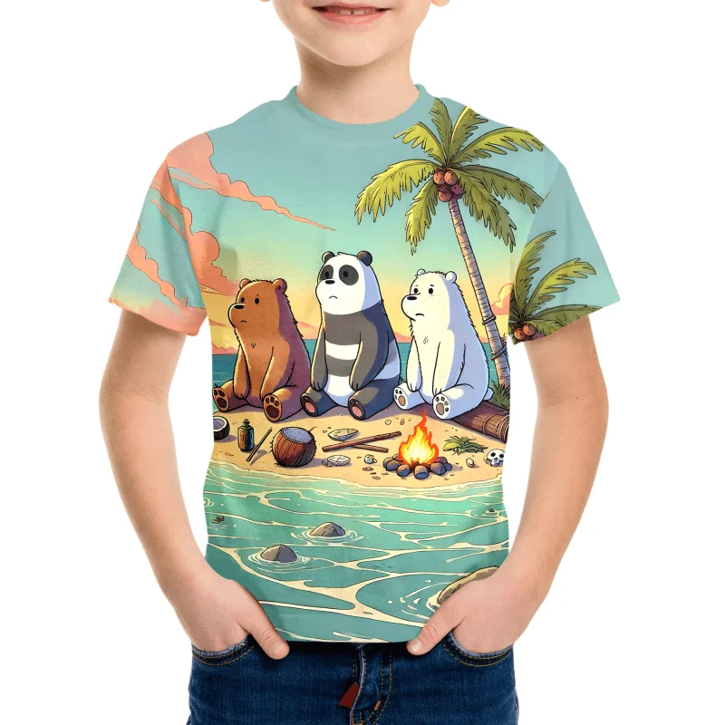 Baby Boy Bear Panda Print T-shirt Quick-Dry Breathable Short Sleeve 3D Sporty Pullover Casual Round Neck Top Baby Clothes 3-13Y
Baby Boy Bear Panda Print T-shirt Quick-Dry Breathable Short Sleeve 3D Sporty Pullover Casual Round Neck Top Baby Clothes 3-13Y