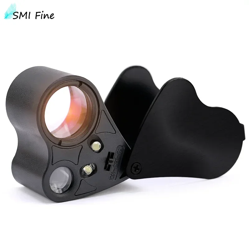 30X 60X Illuminated Jewelers Eye Loupe Magnifier, Foldable Jewelry Magnifier with Bright LED Light for Gems, Jewelry, Coins
30X 60X Illuminated Jewelers Eye Loupe Magnifier, Foldable Jewelry Magnifier with Bright LED Light for Gems, Jewelry, Coins