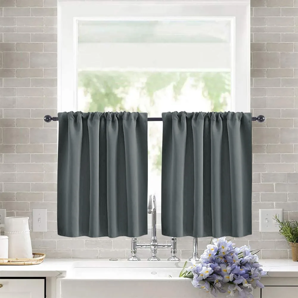 Pure Color Short Tier Curtains for Small Window Treatment Durable Short Blackout Curtain Washable Half Window Curtains
Pure Color Short Tier Curtains for Small Window Treatment Durable Short Blackout Curtain Washable Half Window Curtains