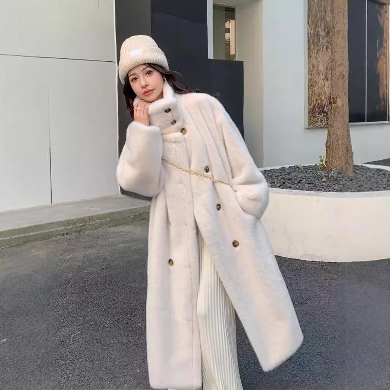 Autumn Winter Stand Collar Women Faux Fur Long Coats Jackets Coat Thick Warm Streetwear Jacket Elegant Casual Outerwear
Autumn Winter Stand Collar Women Faux Fur Long Coats Jackets Coat Thick Warm Streetwear Jacket Elegant Casual Outerwear