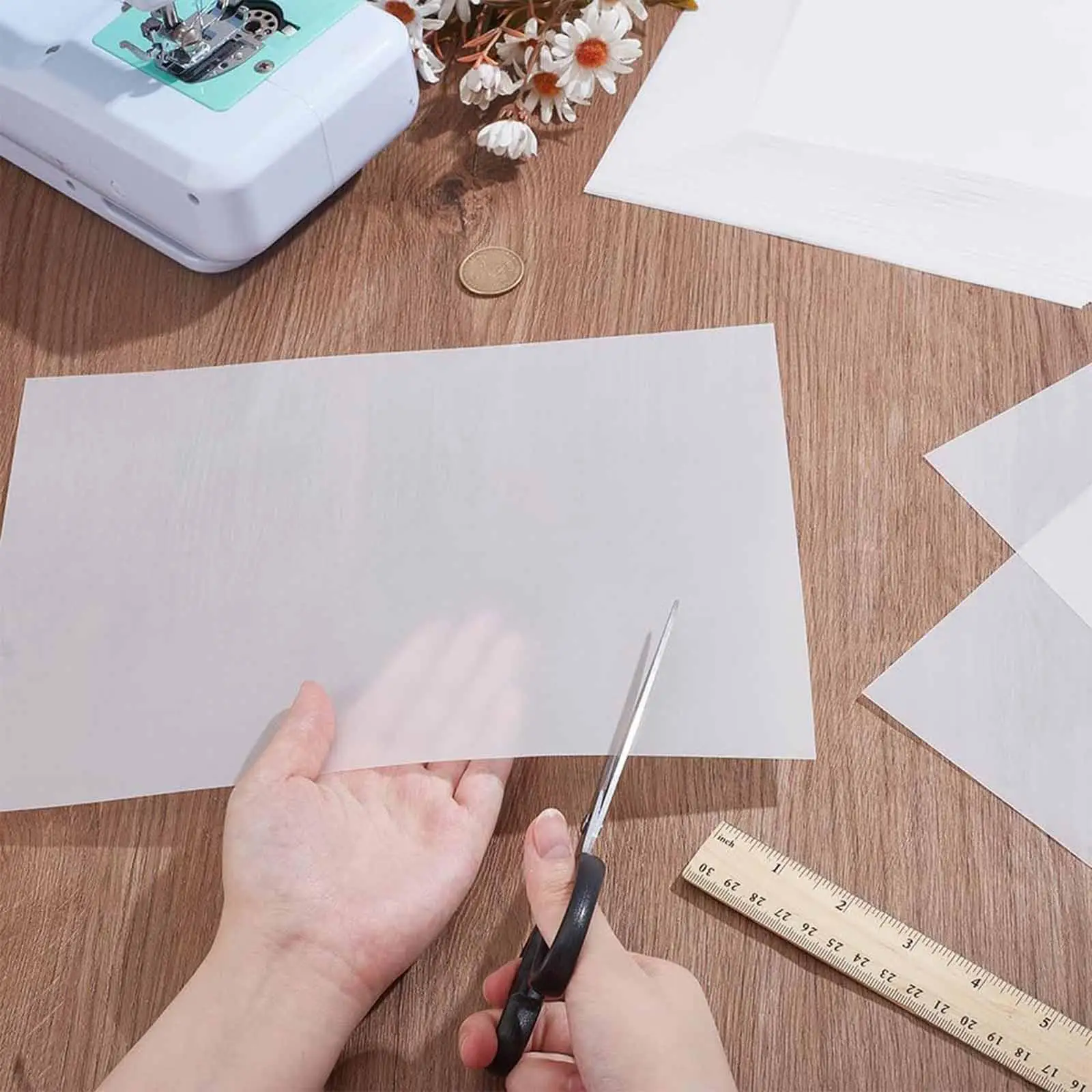 100Pcs Freezer Paper Sheets Economical Stable Versatile DIY Projects, 30x21cm Sewing Foundation Papers for Appliqué, Quilting
100Pcs Freezer Paper Sheets Economical Stable Versatile DIY Projects, 30x21cm Sewing Foundation Papers for Appliqué, Quilting