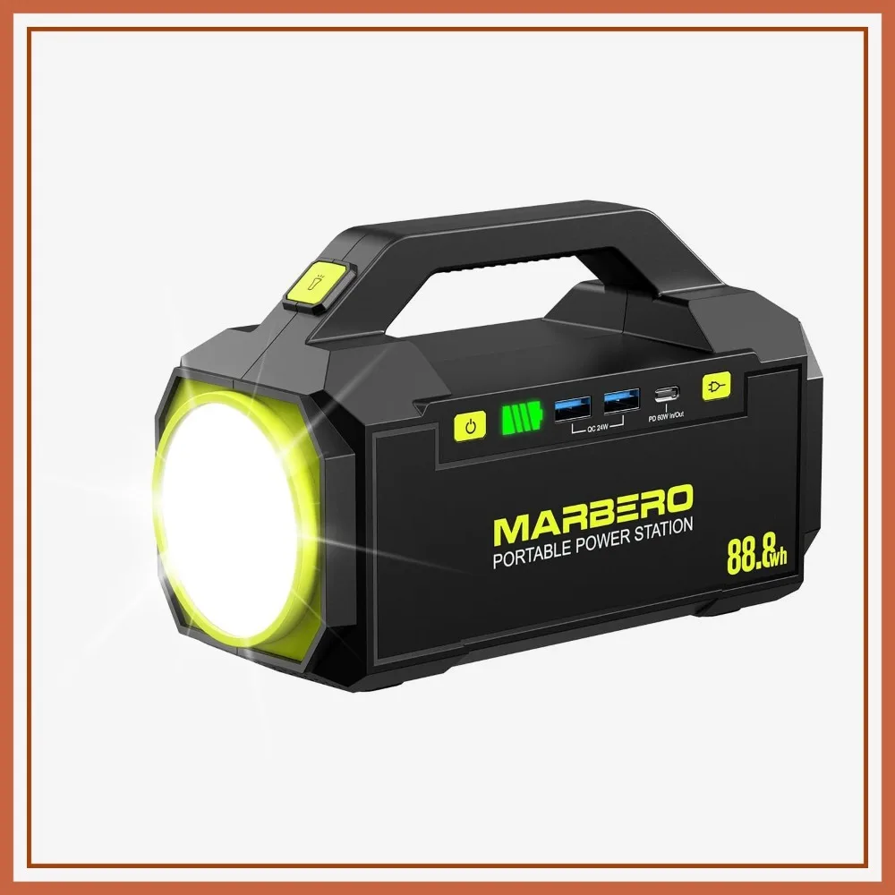 Portable Power Station 88.8Wh Camping Charger with Flashlight Fast Charging Power Bank AC Outlet 100W (150W Surge) for Hiking Hurricane Backup
Portable Power Station 88.8Wh Camping Charger with Flashlight Fast Charging Power Bank AC Outlet 100W (150W Surge) for Hiking Hurricane Backup