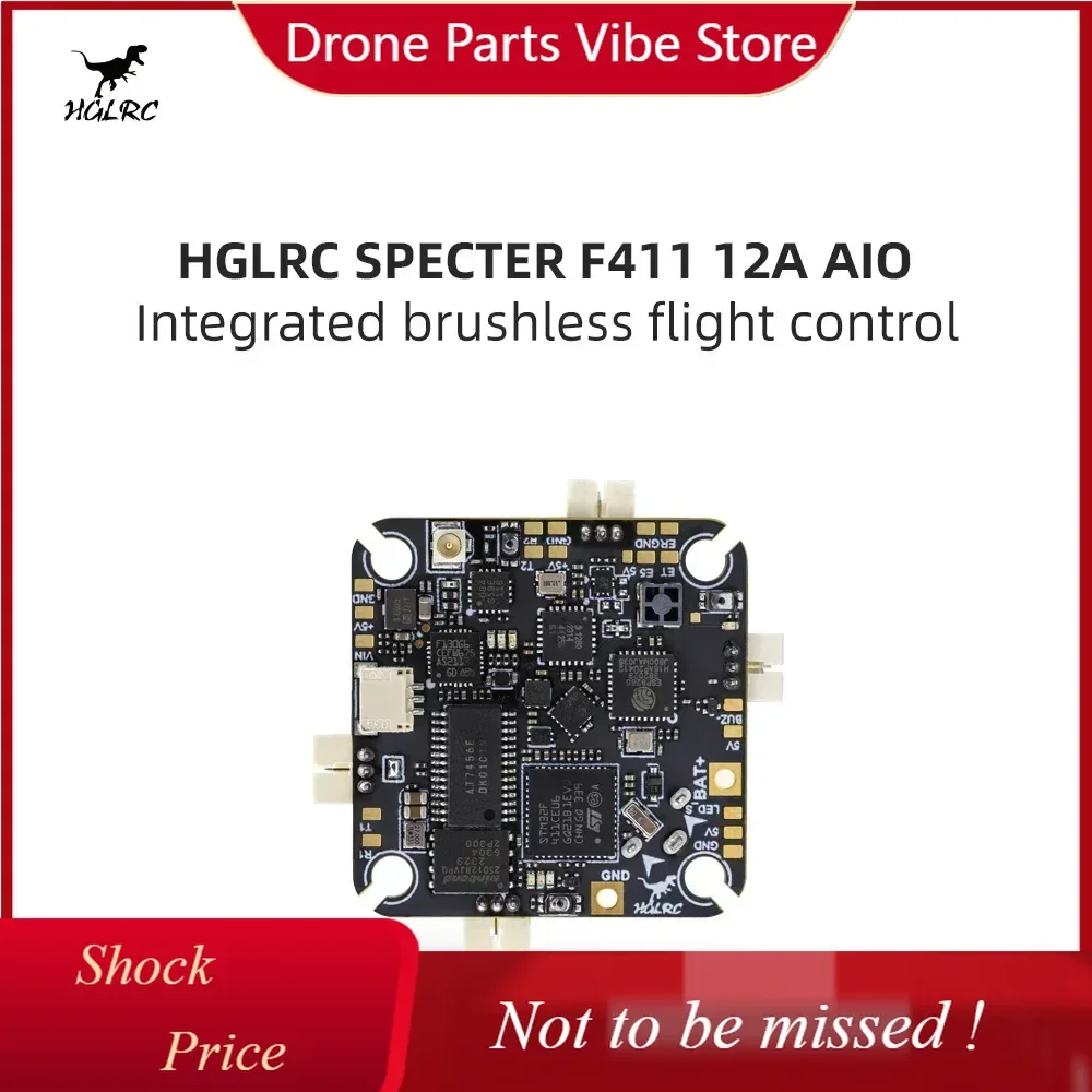 DP HGLRC SPECTER F411 12A AIO Flight Controller 12A 4in1 ESC 400mW UART ELRS 2.4G 2-4S 25.5X25.5mm For RC FPV Freestyle Drone
DP HGLRC SPECTER F411 12A AIO Flight Controller 12A 4in1 ESC 400mW UART ELRS 2.4G 2-4S 25.5X25.5mm For RC FPV Freestyle Drone