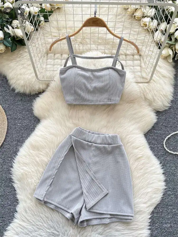 BabYoung Casual Summer Two Piece Sets Women Hollow Out Crop Tops+Elastic Waist Split Shorts Skirts Y2K Beach Hotsweet Suits
BabYoung Casual Summer Two Piece Sets Women Hollow Out Crop Tops+Elastic Waist Split Shorts Skirts Y2K Beach Hotsweet Suits