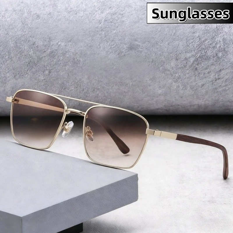 Retro Square Sunglasses with High-quality Metal Wood-grain Texture Decorative Glasses Men Party Gatherings Beach Travel Women
Retro Square Sunglasses with High-quality Metal Wood-grain Texture Decorative Glasses Men Party Gatherings Beach Travel Women