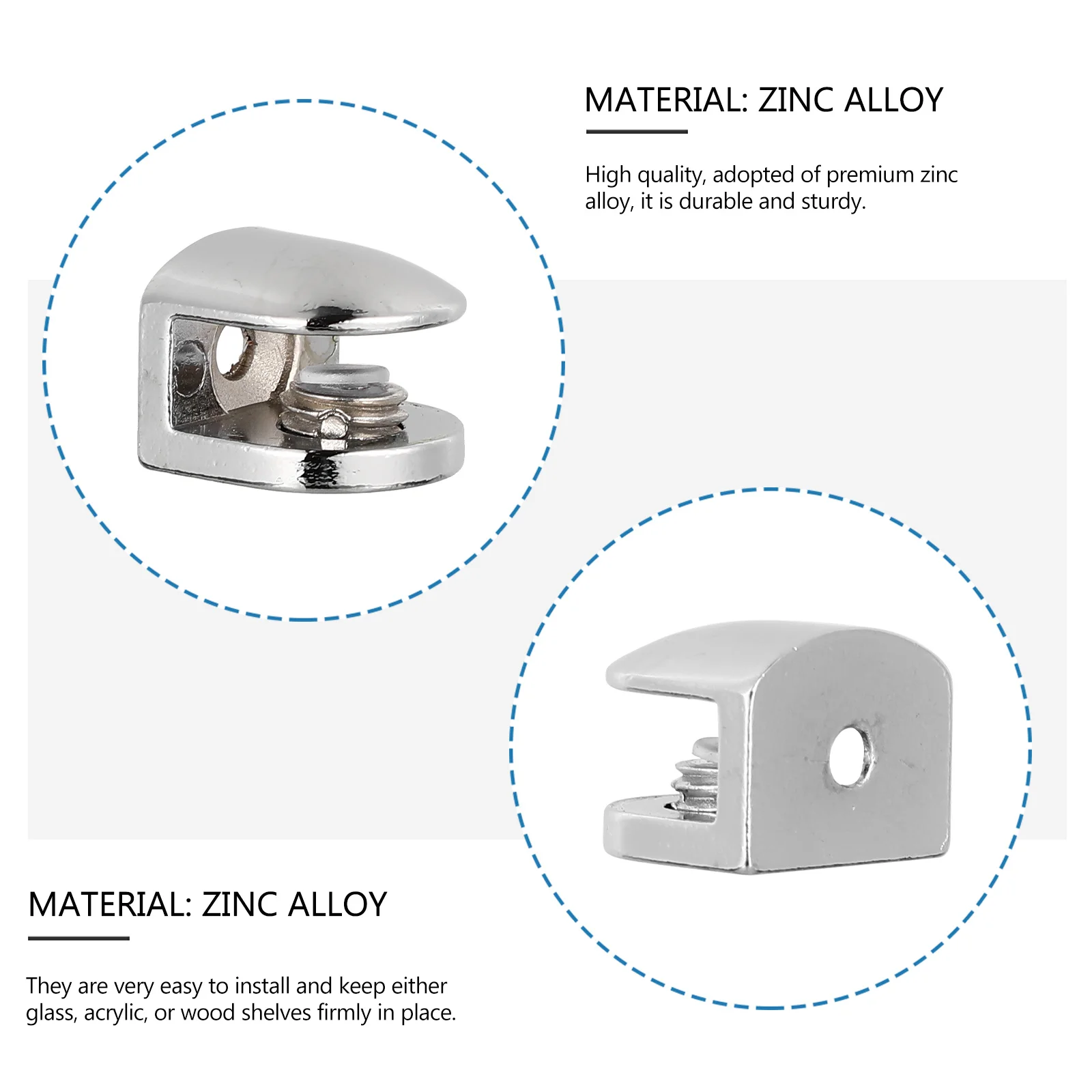 8pcs 6-8Mm Zinc Alloy Glass Clamp Holder Adjustable Shelf Brackets For Glass Acrylic Wood Panels Mounting Fixing Clamps
8pcs 6-8Mm Zinc Alloy Glass Clamp Holder Adjustable Shelf Brackets For Glass Acrylic Wood Panels Mounting Fixing Clamps