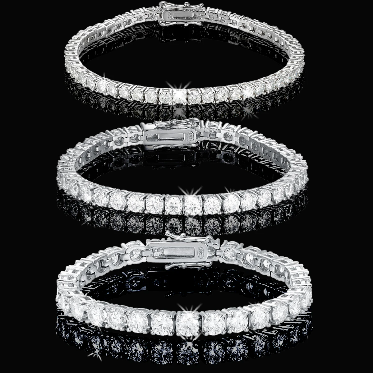 Women Classic Moissanite Tennis Bracelet Original s925 Sterling Silver Plated 18k White Gold Cubic Zirconia Bracelets for Men
Women Classic Moissanite Tennis Bracelet Original s925 Sterling Silver Plated 18k White Gold Cubic Zirconia Bracelets for Men