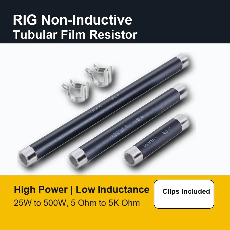 RIG High Power Non-Inductive Tubular Film Resistor 25W 50W 100W 200W 300W 400W 500W 5 Ohm-5K Ohm for Electronics
RIG High Power Non-Inductive Tubular Film Resistor 25W 50W 100W 200W 300W 400W 500W 5 Ohm-5K Ohm for Electronics