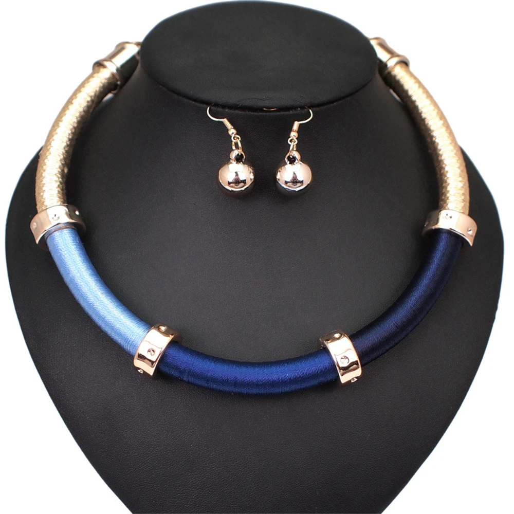 Fashionable handmade wound necklace earring set collarbone chain banquet party gift
Fashionable handmade wound necklace earring set collarbone chain banquet party gift
