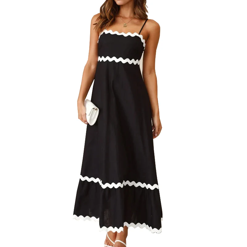 2024 New Women Sexy Long Dress Sleeveless Spaghetti Strap Vacation Dress Vestidos High Waist Ladies Summer Robe Maxi Dress
2024 New Women Sexy Long Dress Sleeveless Spaghetti Strap Vacation Dress Vestidos High Waist Ladies Summer Robe Maxi Dress