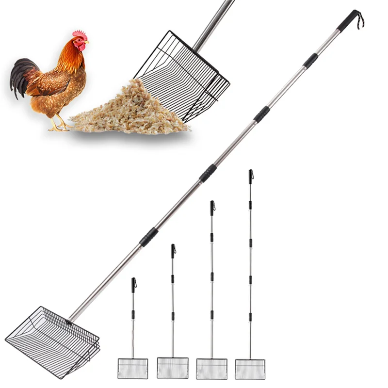 T98C-10Inch Large Chicken Poop Scooper, 24 To 68In Long Chicken Coop Litter Scoop With Stainless Steel Handle, Sifting Shovel
T98C-10Inch Large Chicken Poop Scooper, 24 To 68In Long Chicken Coop Litter Scoop With Stainless Steel Handle, Sifting Shovel