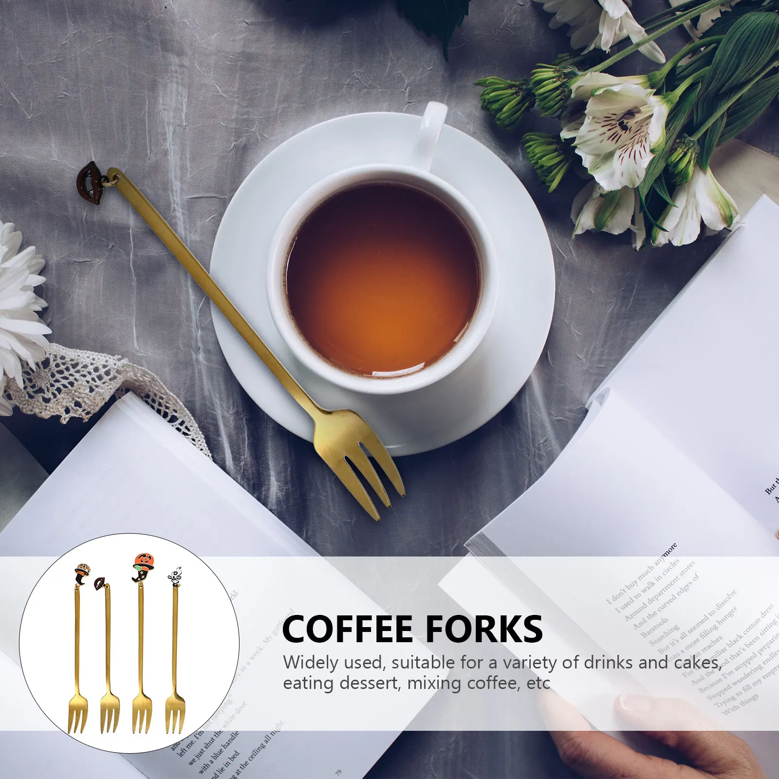 4pcs Stainless Steel Dessert Halloween Cake Smooth Easy Cleaning Coffee Stirring Forks Kitchen Food Forks Practical
4pcs Stainless Steel Dessert Halloween Cake Smooth Easy Cleaning Coffee Stirring Forks Kitchen Food Forks Practical