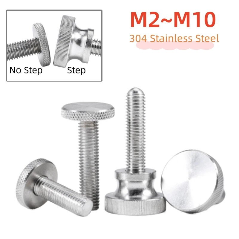 304 Stainless Steel Knurl Flat Round Head Hand Tighten Thumb Screw M2 M2.5 M3 M4 M5 M6 M8 M10 Curtain Wall Glass Thumb Bolts
304 Stainless Steel Knurl Flat Round Head Hand Tighten Thumb Screw M2 M2.5 M3 M4 M5 M6 M8 M10 Curtain Wall Glass Thumb Bolts