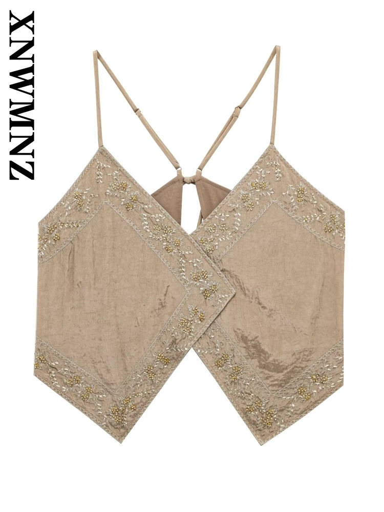 XNWMNZ 2025 Summer New Lady Evening Party Sleeveless Blouses Halter Top Sexy Woman's Short Top Print Lace V-Collar Vest Ruffles
XNWMNZ 2025 Summer New Lady Evening Party Sleeveless Blouses Halter Top Sexy Woman's Short Top Print Lace V-Collar Vest Ruffles