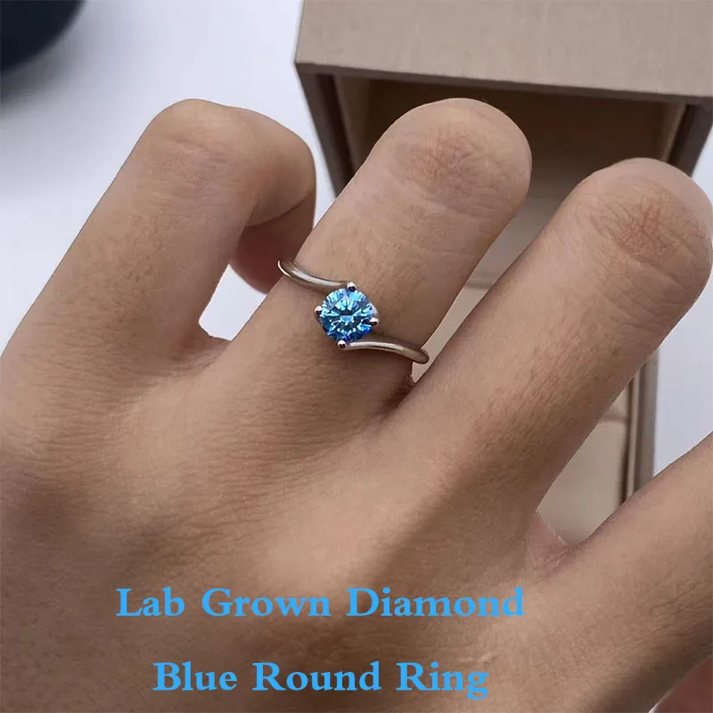 0.5-0.7Ct Round Cut VS-VVS Clarity Blue Lab Grown Diamond Twist design Engagement Ring Platinum 950 Ring For Lady
0.5-0.7Ct Round Cut VS-VVS Clarity Blue Lab Grown Diamond Twist design Engagement Ring Platinum 950 Ring For Lady