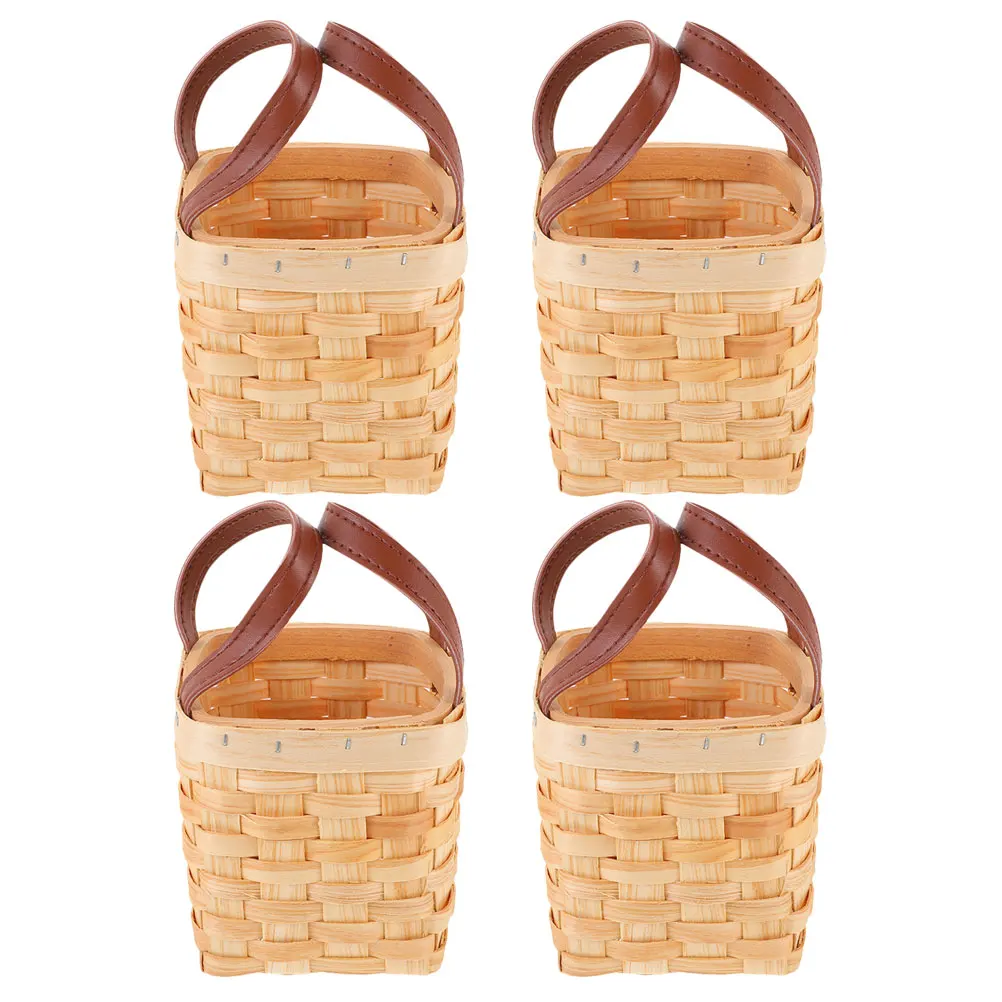 4 Pcs Hand-held Storage Basket Mini Woven Baskets Picnic Decorative Small with Handle Girl
4 Pcs Hand-held Storage Basket Mini Woven Baskets Picnic Decorative Small with Handle Girl
