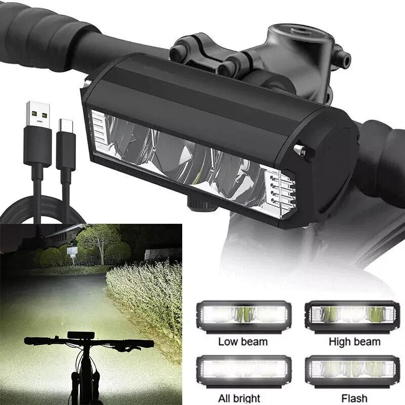 Waterproof Super Bright LED Bike Light USB Rechargeable Bicycle Front Headlight 
Waterproof Super Bright LED Bike Light USB Rechargeable Bicycle Front Headlight