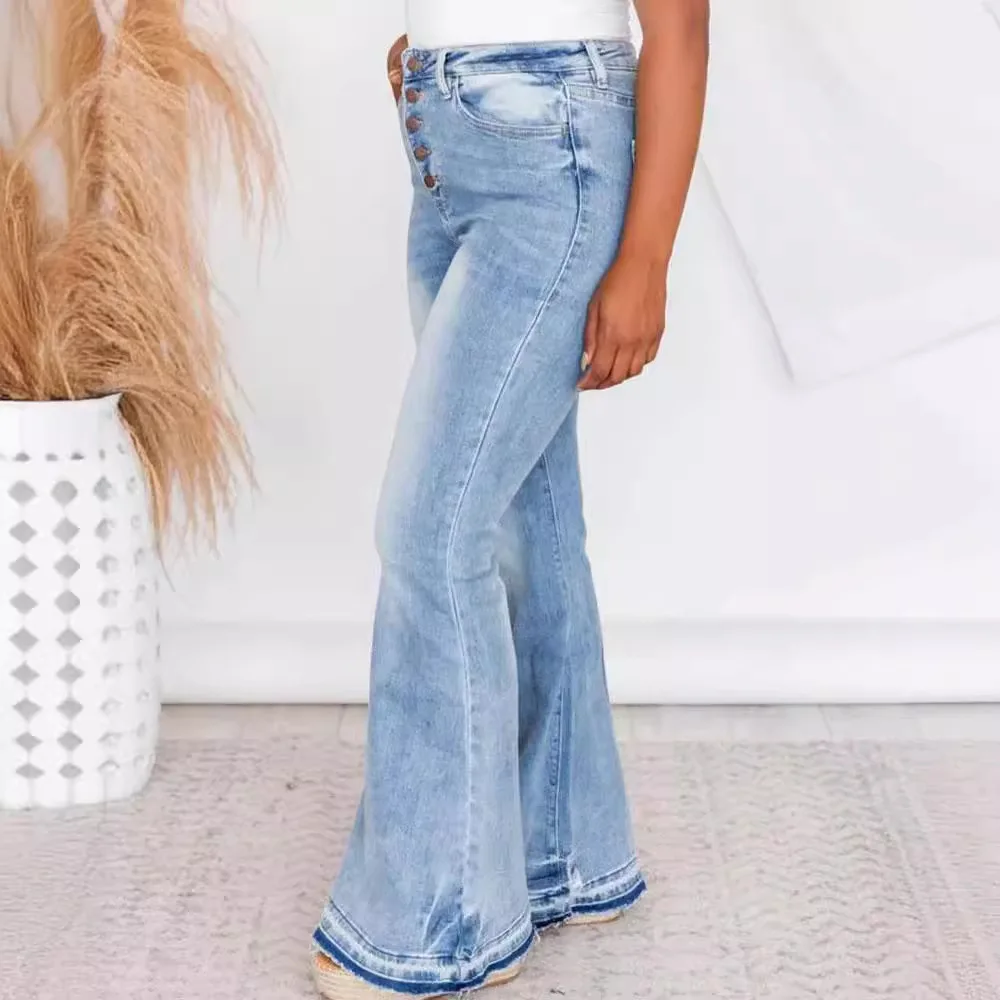 2026 Elegant New Fashion Casual Female Trouser Casual Bottom Button High Waisted Retro Flared Jeans for Women
2026 Elegant New Fashion Casual Female Trouser Casual Bottom Button High Waisted Retro Flared Jeans for Women
