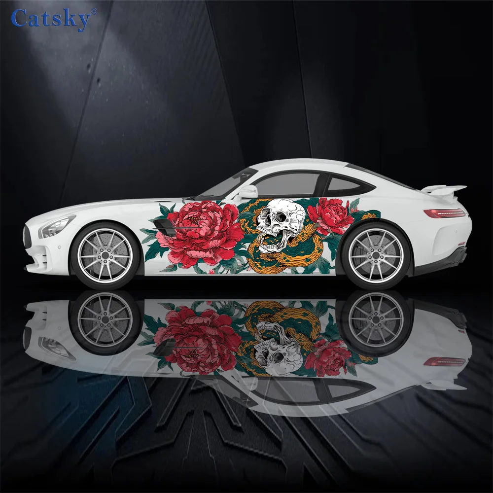 Charm Peony and Skull Car Vinyl Wraps Decal Self-adhesive PVC Sticker Suitable for Trucks SUV Decoration Auto Accessories Gift
Charm Peony and Skull Car Vinyl Wraps Decal Self-adhesive PVC Sticker Suitable for Trucks SUV Decoration Auto Accessories Gift