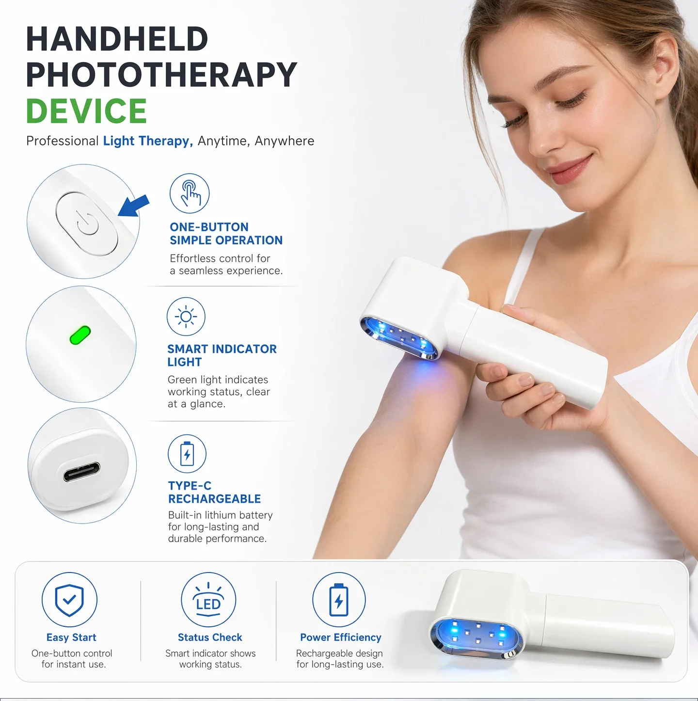 308nm LED UVB Excimer Laser Phototherapy Lamp Medical Device for Psoriasis & Vitiligo Skin Disease Treatment
308nm LED UVB Excimer Laser Phototherapy Lamp Medical Device for Psoriasis & Vitiligo Skin Disease Treatment