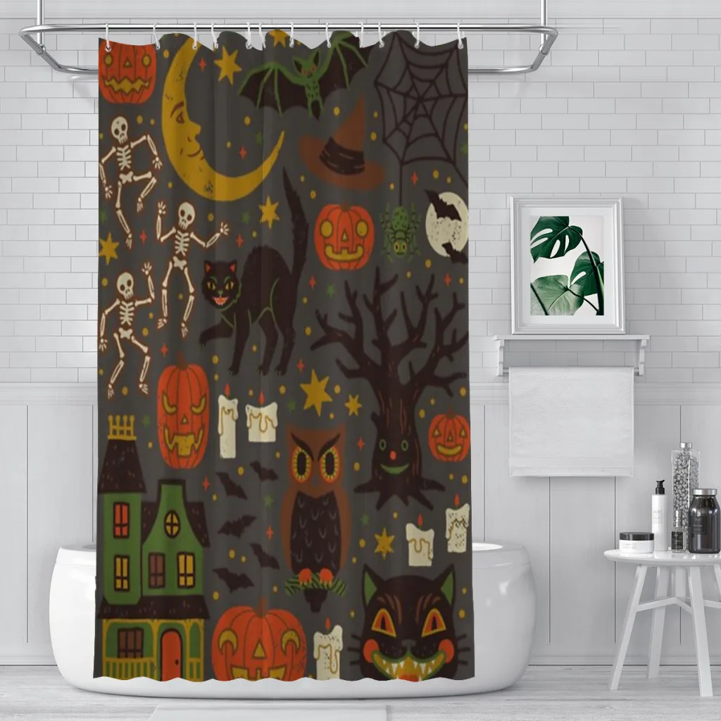 Halloween Decorations Vintage Halloween Unique decor Modern Fabric Bathroom Shower Curtains art design Print Curtain
Halloween Decorations Vintage Halloween Unique decor Modern Fabric Bathroom Shower Curtains art design Print Curtain