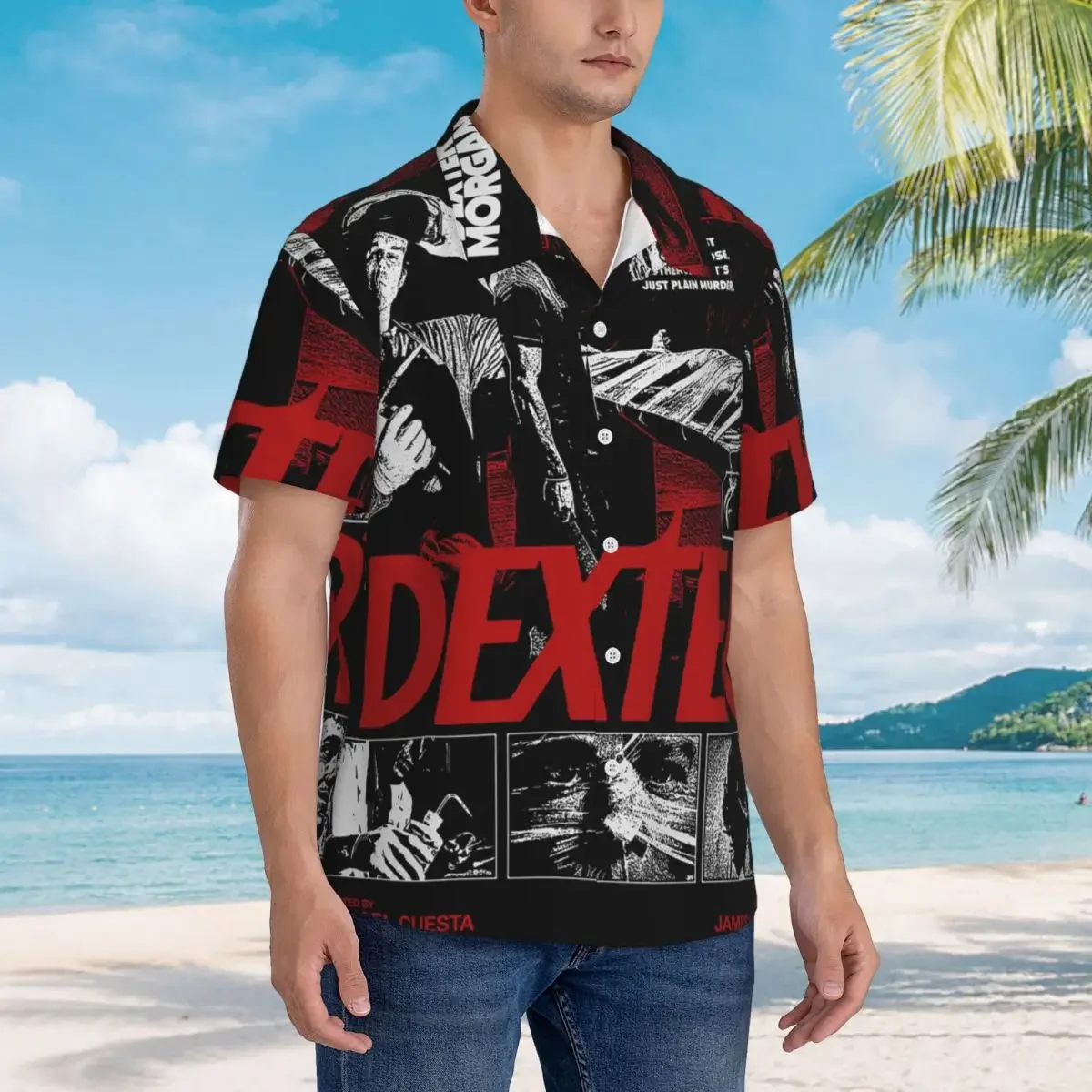 Movie Dexter Morgan Hawaiian Shirts Funny Men Short Sleeve Shirt for Summer Beach Men's Lapel Tops
Movie Dexter Morgan Hawaiian Shirts Funny Men Short Sleeve Shirt for Summer Beach Men's Lapel Tops