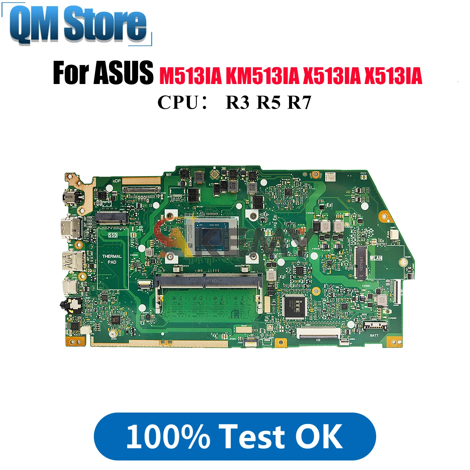 X513IA Материнская плата для ноутбука ASUS VivoBook KM513IA X513IA M513IA X513I Материнская плата для ноутбука с процессором R3 R5 R7 100% tests OK stk
X513IA Материнская плата для ноутбука ASUS VivoBook KM513IA X513IA M513IA X513I Материнская плата для ноутбука с процессором R3 R5 R7 100% tests OK stk