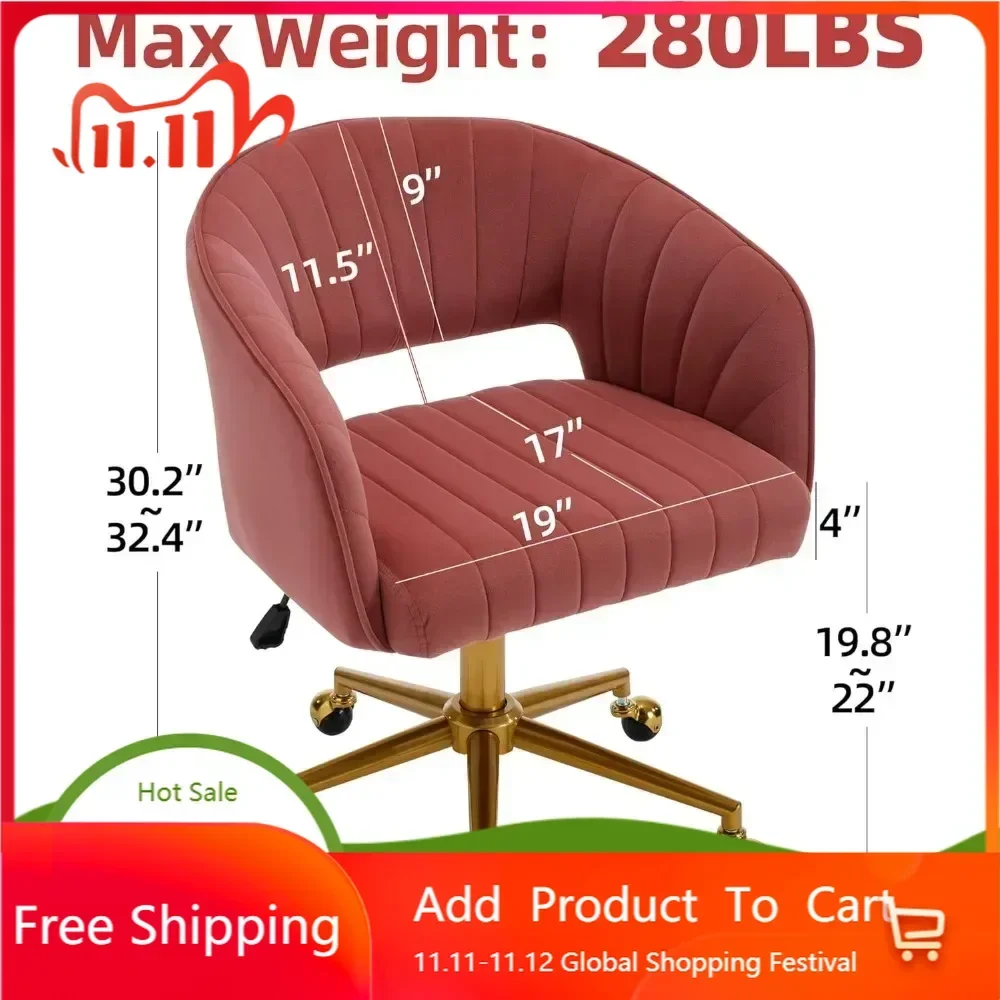 "contemporary velvet office chair with adjustable height and swivel base"
"contemporary velvet office chair with adjustable height and swivel base"