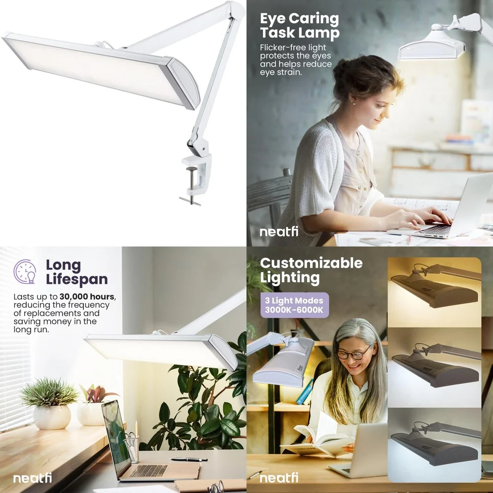 PlugLED Desk Lamp 3500+ Lumens Adjustable Brightness Color Temperature 3 Lighting Modes Eye Care Study Lamp forin Desk Lamps
PlugLED Desk Lamp 3500+ Lumens Adjustable Brightness Color Temperature 3 Lighting Modes Eye Care Study Lamp forin Desk Lamps