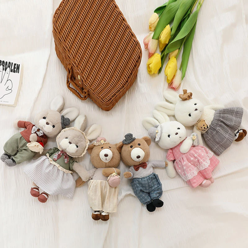 Charming Plush Rabbit Duo and Teddy Bear Toy, Desktop Decorative Display, Ideal Wedding Present
Charming Plush Rabbit Duo and Teddy Bear Toy, Desktop Decorative Display, Ideal Wedding Present