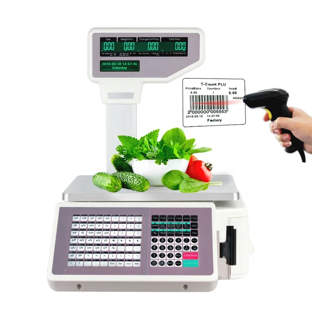 Popular 15kg 30kg electronic barcode printing label scale supermarket
Popular 15kg 30kg electronic barcode printing label scale supermarket