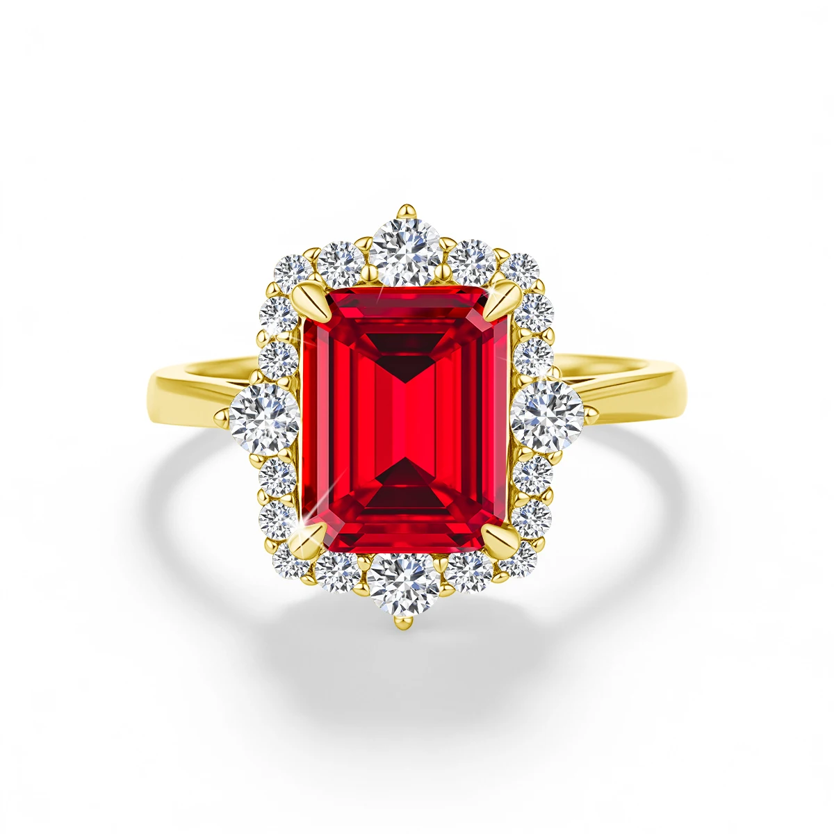 3CT Emerald Cut Ruby Engagement Rings for Women Solid 14K Gold Filled Wedding Band Fine Jewelry Female Valentine's Day gift
3CT Emerald Cut Ruby Engagement Rings for Women Solid 14K Gold Filled Wedding Band Fine Jewelry Female Valentine's Day gift