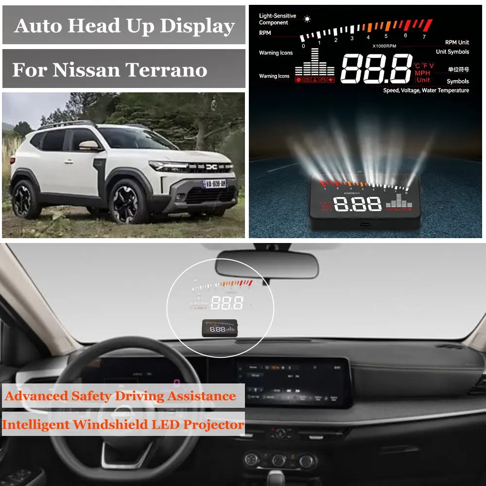 Car Head Up Display For Nissan Terrano D10 Sentra B17 2014-2026 HUD Windshield Projector Accessories Speedometer Odometer RPM
Car Head Up Display For Nissan Terrano D10 Sentra B17 2014-2026 HUD Windshield Projector Accessories Speedometer Odometer RPM