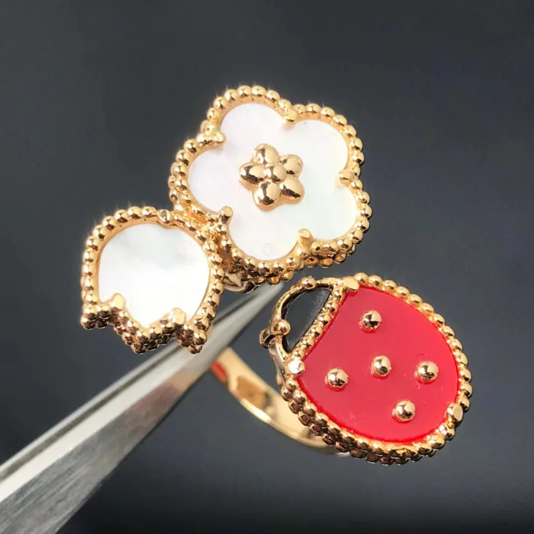 New Fashion Classic Seven Star Ladybug Plum Blossom Open Ring Brand High end Jewelry Comes with Packaging Bag
New Fashion Classic Seven Star Ladybug Plum Blossom Open Ring Brand High end Jewelry Comes with Packaging Bag
