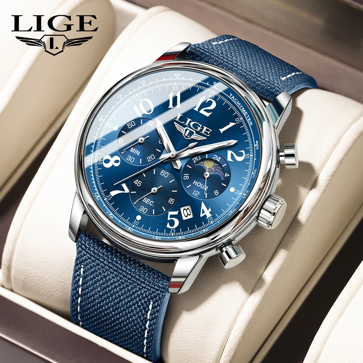 LIGE Top Luxury Sports Military Men Watch Waterproof Luminous Chronograph Nylon Leather Date Man Wristwatch Quartz Men's Watches
LIGE Top Luxury Sports Military Men Watch Waterproof Luminous Chronograph Nylon Leather Date Man Wristwatch Quartz Men's Watches