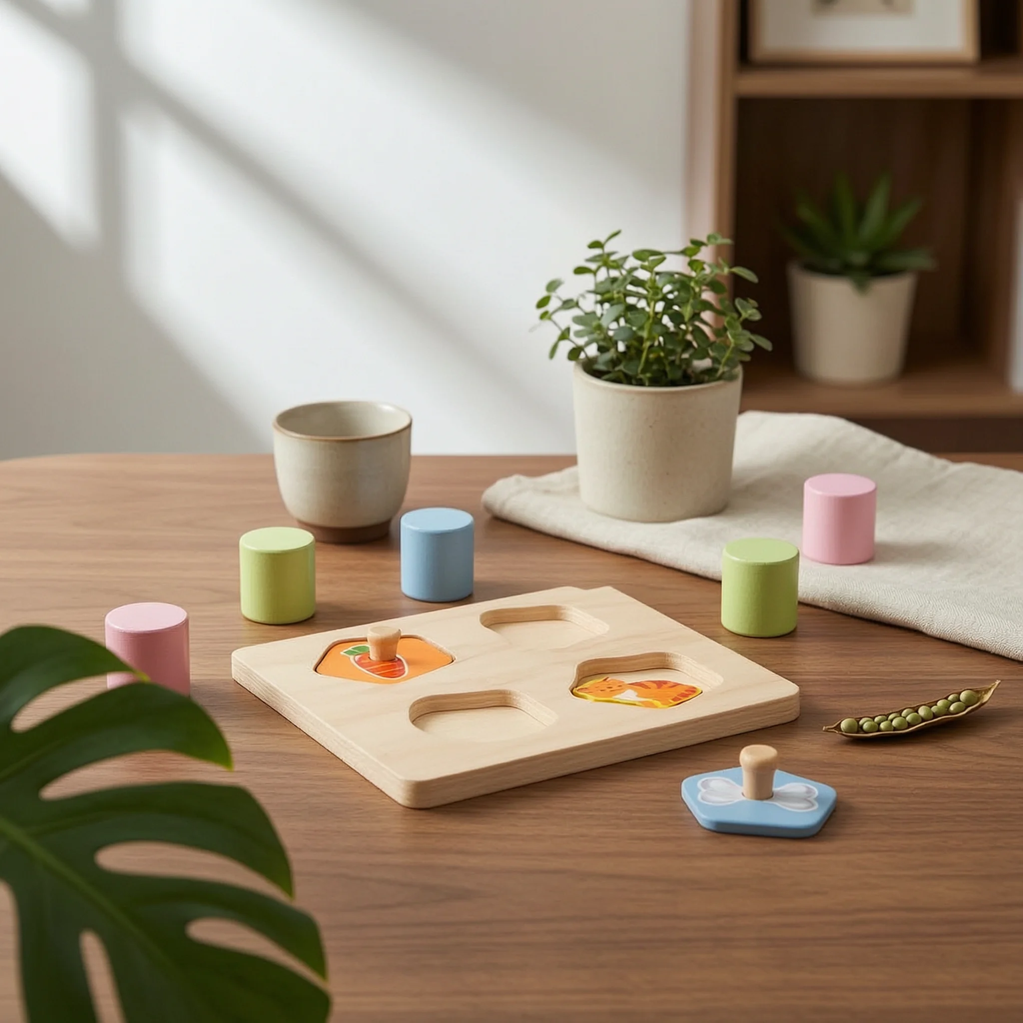 Food Chain Matching Set Board Problem-Solving Child-Centered Learning Matching Set Creature Matching Board Shape Sorting Fine