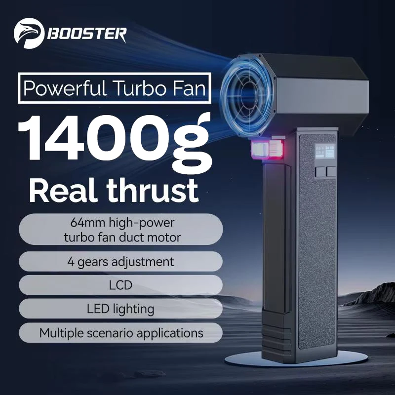 Booster Portable Turbo Jet Fan with LED Lighting, Powerful Air Blower Brushless Durable High-Speed Powerful 4000mA 1400G Thrust
Booster Portable Turbo Jet Fan with LED Lighting, Powerful Air Blower Brushless Durable High-Speed Powerful 4000mA 1400G Thrust
