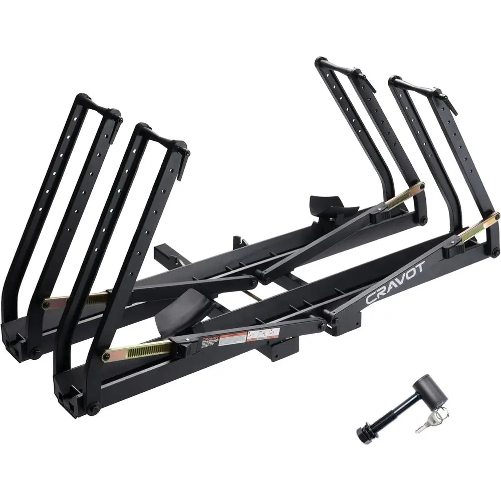 Dual Bike Tow Hitch Carrier, Heavy-Duty Rack with Lock, Holds 200lbs for Cars and SUVs, 2 Receiver
Dual Bike Tow Hitch Carrier, Heavy-Duty Rack with Lock, Holds 200lbs for Cars and SUVs, 2 Receiver