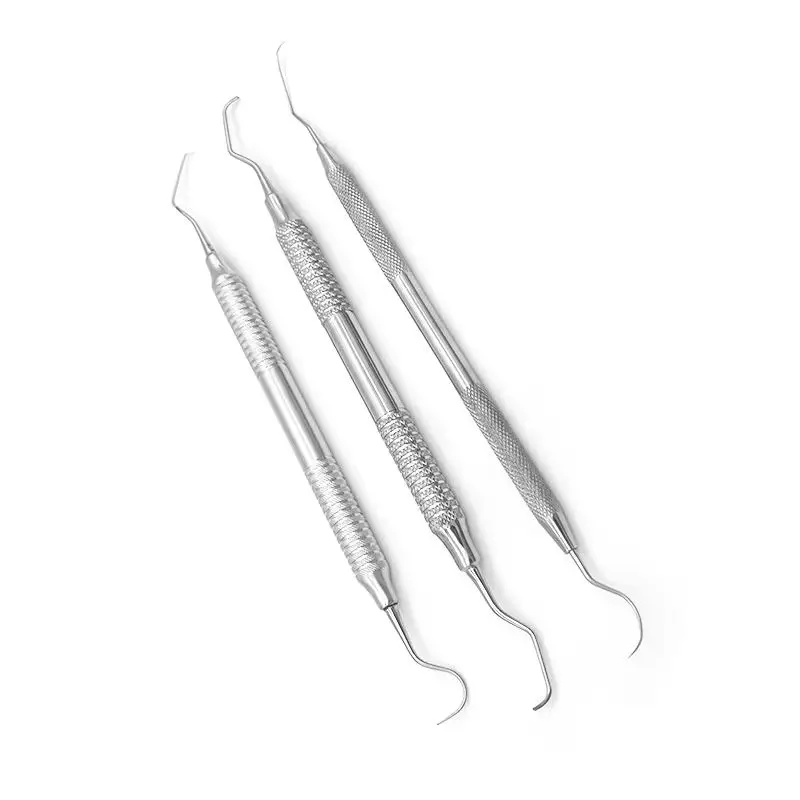 3PCS Stainless Steel Dental Tool Set Double Ends Teeth Cleaner Hygiene Explorer Probe with Hook Pick for Oral Care
3PCS Stainless Steel Dental Tool Set Double Ends Teeth Cleaner Hygiene Explorer Probe with Hook Pick for Oral Care